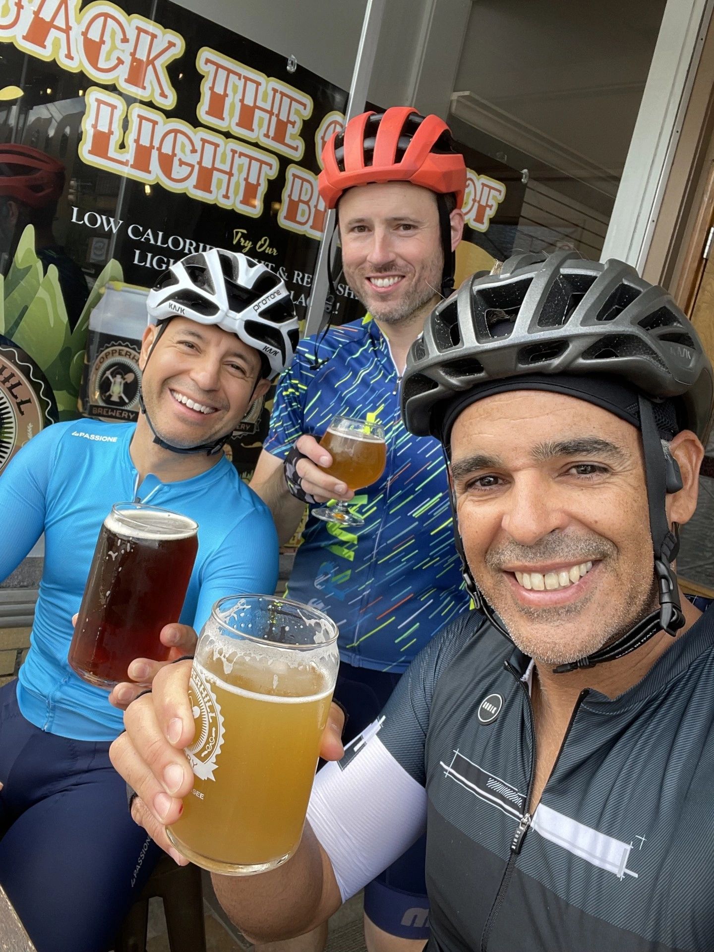 Mountain biking and a cold beer